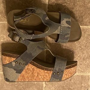 Camo Platform Sandals